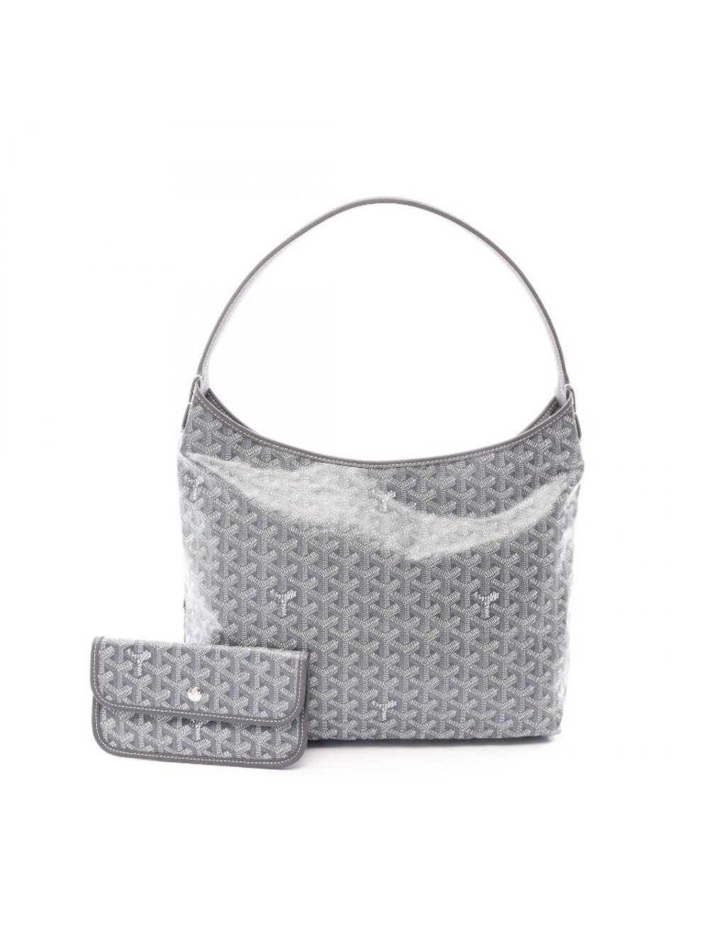 Goyard Shoulder Bag Boheme Hobo Gray Leather
